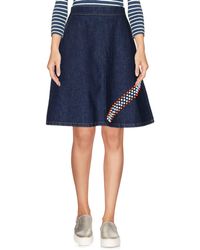 MSGM Jupe en jean - Bleu
