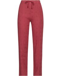 Rossopuro - Burgundy Pants Linen, Viscose - Lyst