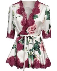 Dolce & Gabbana - Off Shirt Silk, Cotton, Elastane, Polyamide - Lyst