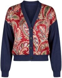 Etro - Cardigan Silk, Viscose, Nylon, Cotton - Lyst