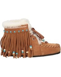Alanui - Ankle Boots Leather, Shearling - Lyst