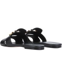 dior black flat sandals