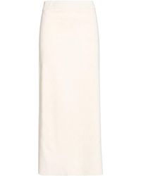 SEVENTY VENEZIA - Ivory Maxi Skirt Wool, Acrylic, Polyester - Lyst