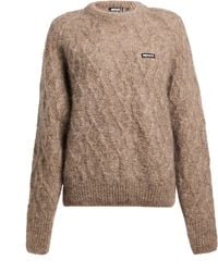 ROTATE BIRGER CHRISTENSEN - Khaki Sweater Alpaca Wool, Mohair Wool, Polyamide, Elastane - Lyst