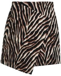 Erika Cavallini Semi Couture - Mini Skirt Virgin Wool, Cotton, Polyamide, Silk - Lyst