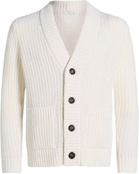 Paolo Pecora - Ivory Cardigan Wool, Polyamide - Lyst