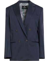 Etro - Midnight Blazer Cotton, Elastane - Lyst