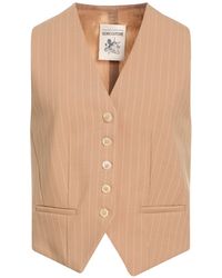 Semicouture - Camel Tailored Vest Polyester, Virgin Wool, Elastane - Lyst