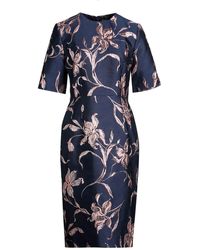 Sly010 - Midnight Midi Dress Polyester, Silk, Metallic Polyester, Polyamide - Lyst