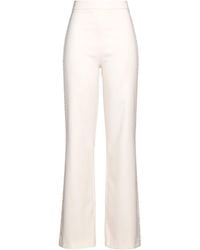 alma sanchez - Cream Pants Polyester, Elastane - Lyst