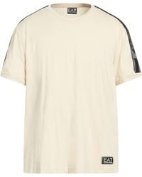 EA7 - Cream T-Shirt Polyester, Polyamide, Elastane - Lyst