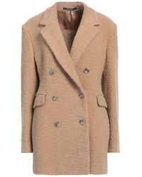 Tagliatore 0205 - Camel Coat Virgin Wool, Polyamide - Lyst