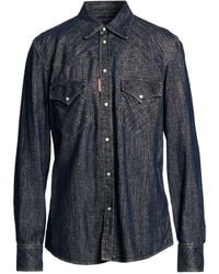 DSquared² - Denim Shirt Viscose, Cotton, Polyester - Lyst