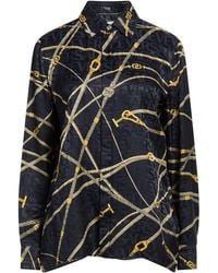 Versace - Midnight Shirt Viscose, Silk - Lyst