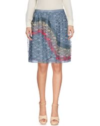 RED Valentino Gonna ginocchio - Blu