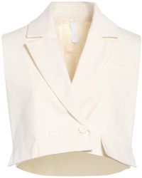 Imperial - Ivory Tailored Vest Cotton, Elastane - Lyst