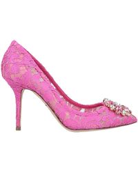 Dolce & Gabbana - Taormina-lace Crystal-embellished Pumps - Lyst