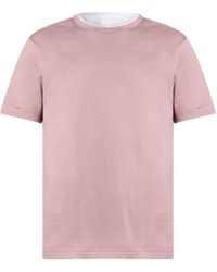 Eleventy - Mauve T-Shirt Cotton - Lyst