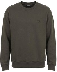 Emporio Armani - Military Sweatshirt Cotton - Lyst