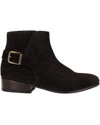 Douuod - Dark Ankle Boots Soft Leather - Lyst