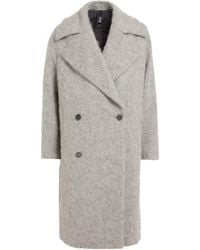 Hevò - Coat Virgin Wool, Alpaca Wool, Mohair Wool, Polyamide - Lyst