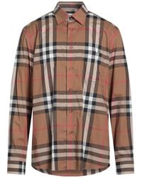 Burberry - Shirt Cotton, Elastane - Lyst