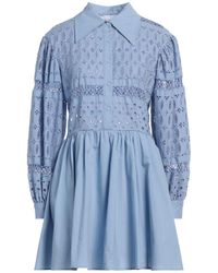 Isabelle Blanche - Azure Mini Dress Cotton - Lyst
