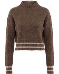 Malloni - Turtleneck Alpaca Wool, Mohair Wool, Polyamide, Wool, Elastane - Lyst