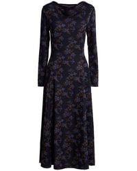 Niu - Midnight Midi Dress Polyester, Viscose, Polyamide, Metal Fiber, Elastane - Lyst