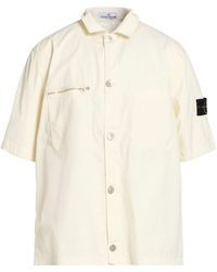 Stone Island - Ivory Shirt Cotton, Elastane - Lyst