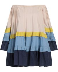 Twinset - Sand Mini Dress Cotton - Lyst