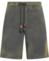 Loewe - Military Shorts & Bermuda Shorts Cotton, Calfskin - Lyst