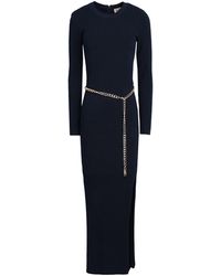 Michael Kors - Belted Ribbed Maxi Dress - Lyst