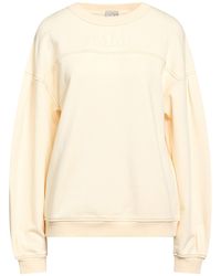 Max Mara - Mm By Cream Sweatshirt Cotton, Polyester, Elastane - Lyst
