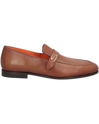 Santoni - Tan Loafers Leather - Lyst