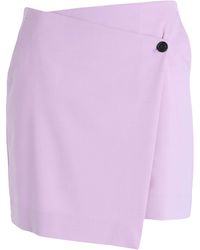 Karl Lagerfeld - Hun Kim'S Edit Wrap Skirt Lilac Mini Skirt Polyester, Wool, Elastane - Lyst