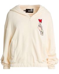 Love Moschino - Cream Sweatshirt Cotton - Lyst