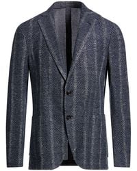 Lardini - Midnight Blazer Cotton, Linen, Polyamide - Lyst