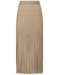 La Fileria - Sand Midi Skirt Viscose, Metal - Lyst