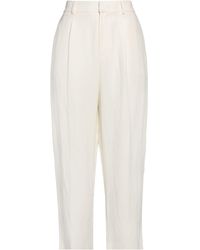 PT Torino - Cream Pants Viscose, Linen - Lyst