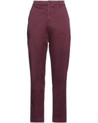 Pence - Mauve Pants Cotton, Elastane - Lyst