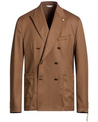 Manuel Ritz - Camel Blazer Wool, Elastane - Lyst