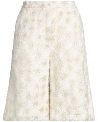 Semicouture - Ivory Shorts & Bermuda Shorts Polyester, Acrylic, Viscose, Virgin Wool, Polyamide - Lyst