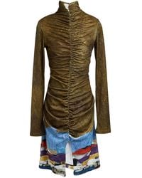 Stella Jean - Military Midi Dress Polyester - Lyst