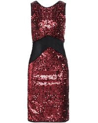 GAUDI - Burgundy Mini Dress Polyester, Elastane, Polyamide - Lyst