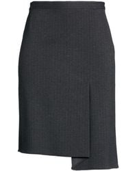 Aspesi - Charcoal Midi Skirt Viscose, Polyamide, Elastane - Lyst