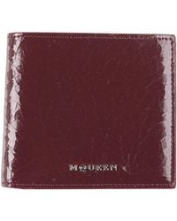 McQueen - Burgundy Wallet Leather - Lyst