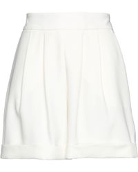 Hebe Studio - Ivory Shorts & Bermuda Shorts Polyester - Lyst