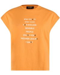 Moorer - T-Shirt Cotton, Elastane - Lyst