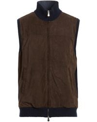 Fedeli - Vest Cashmere, Lambskin - Lyst